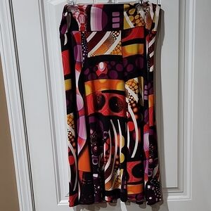 Colorful Abstract Print Women's Skirt